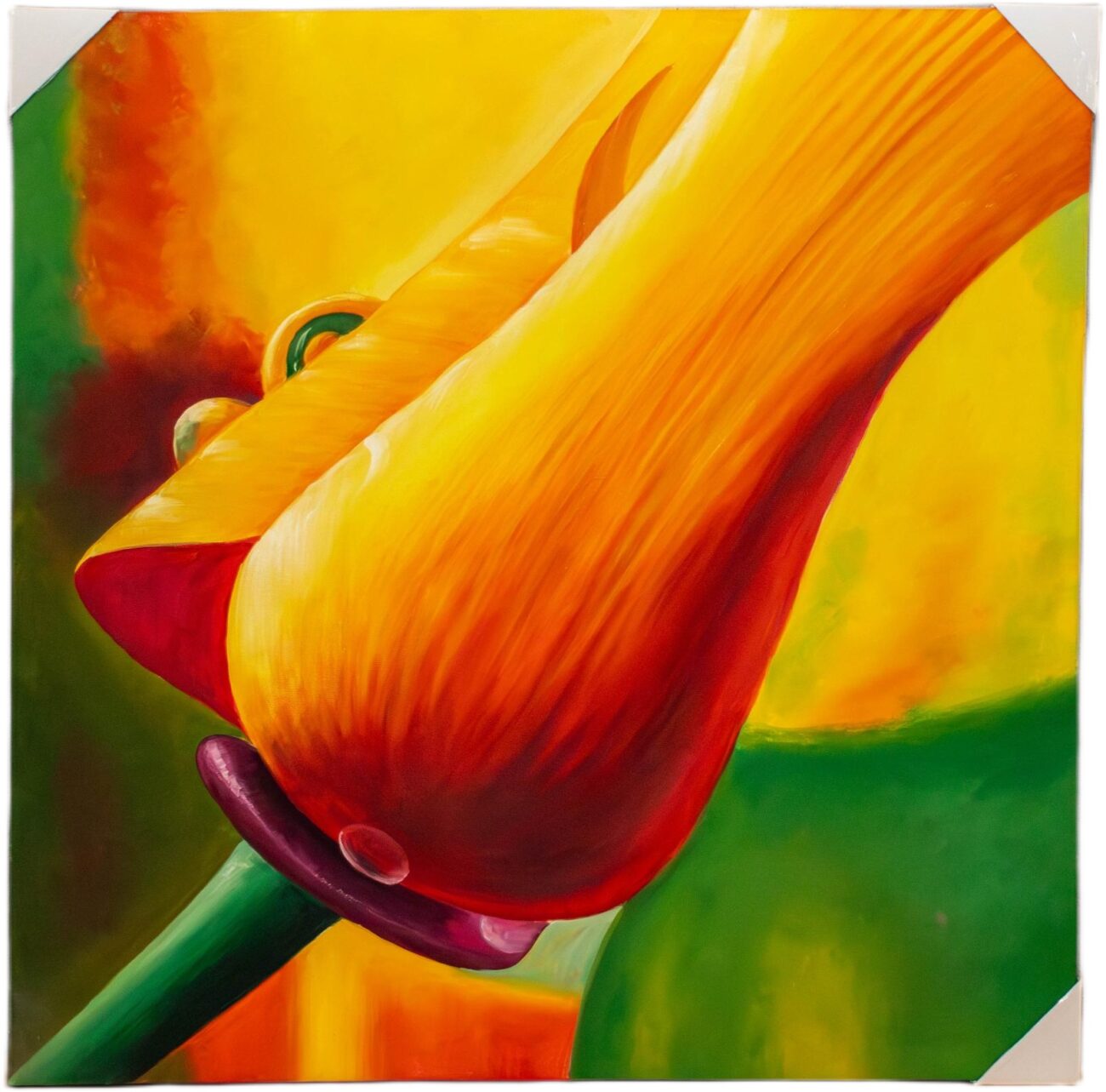 Lienzo Tulipán Amarillo - Imagen 2