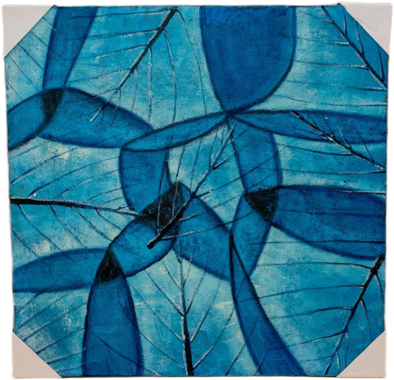 Hojas Abstractas Azules - Imagen 2