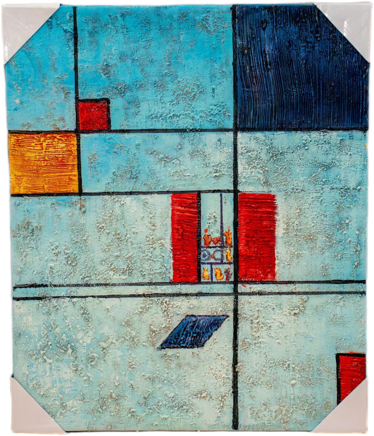 Cuadrados Abstractos Azul - Imagen 2