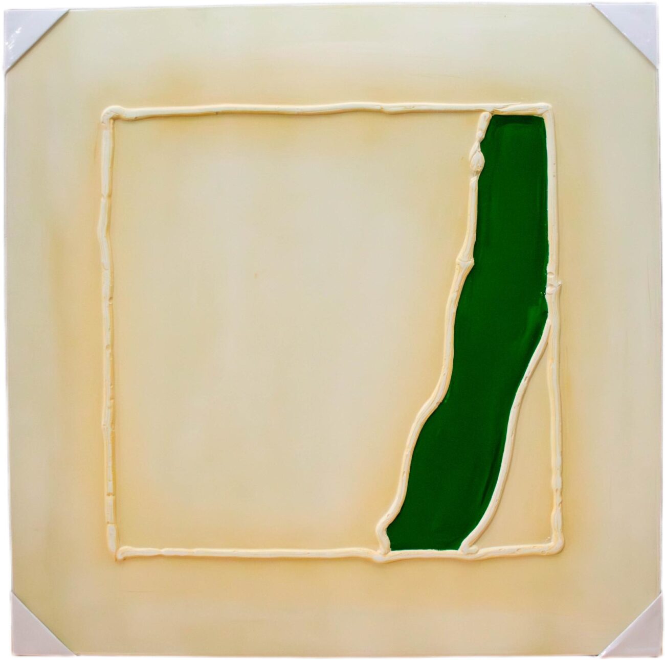 Lienzo Abstracto Barra Verde Lateral - Imagen 2