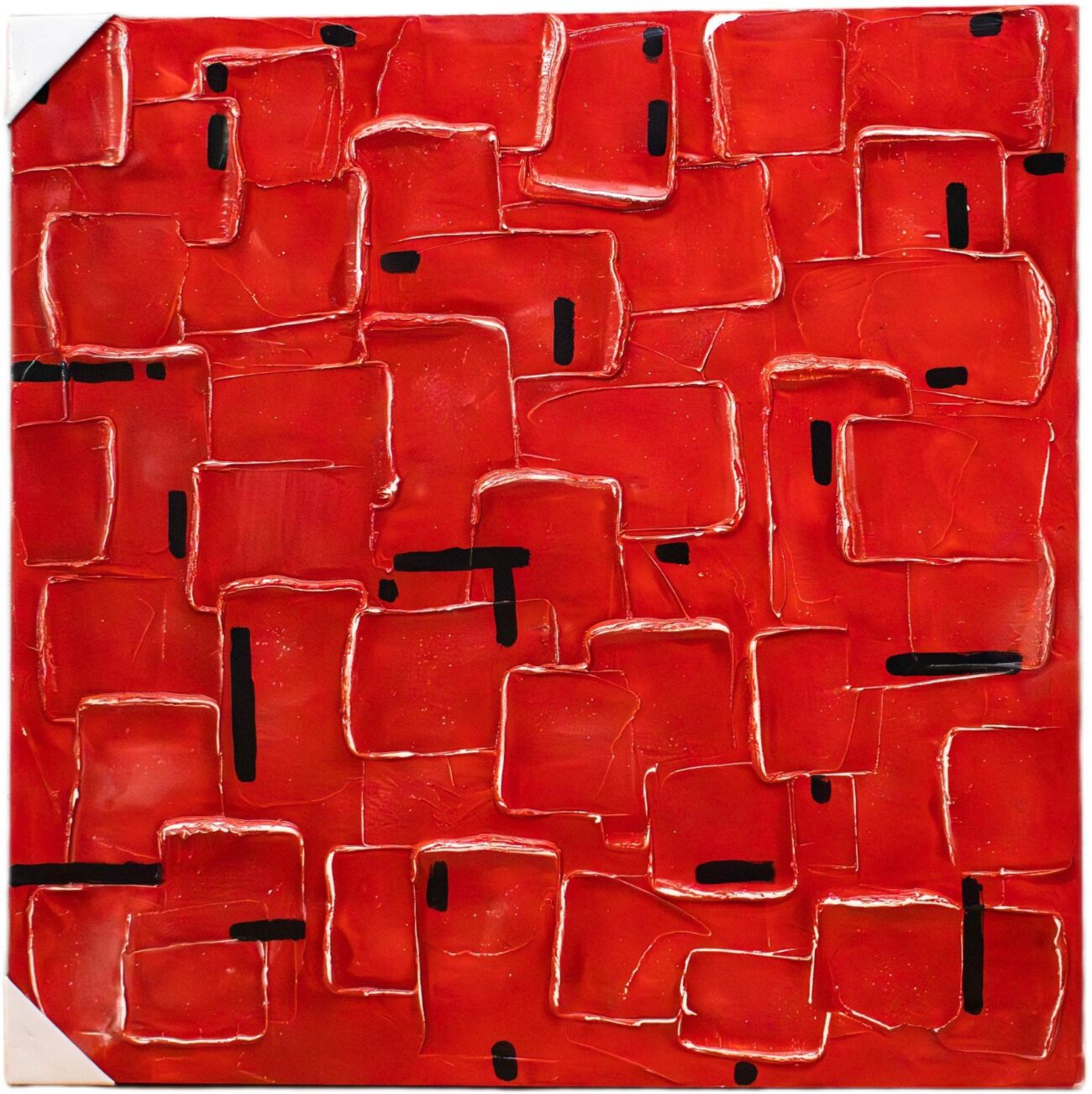 Lienzo Abstracto Rojo - Imagen 2