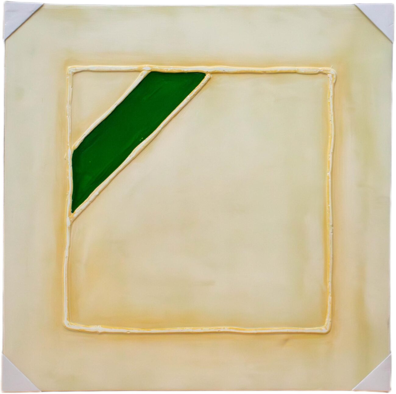 Lienzo Abstracto Barra Verde Diagonal - Imagen 2
